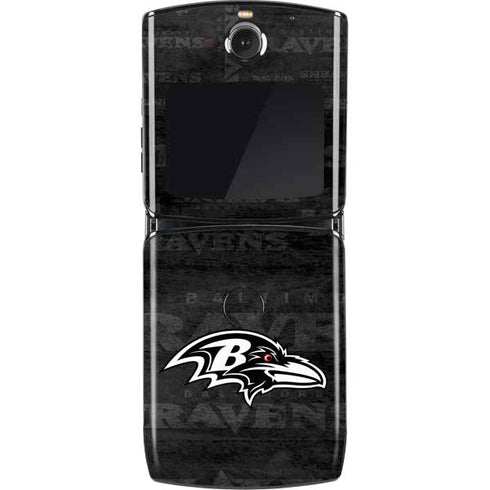 NFL Baltimore Ravens Black & White Motorola RAZR Skin