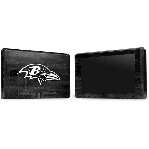 NFL Baltimore Ravens Black & White Nintendo Switch Bundle Skin