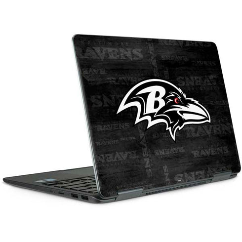 NFL Baltimore Ravens Black & White Notebook 9 Pro 13in (2017) Skin