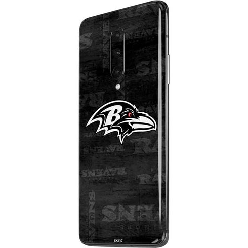 NFL Baltimore Ravens Black & White OnePlus 7 Pro Skin