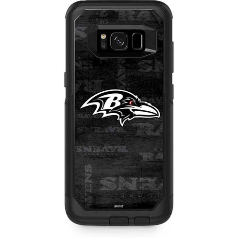 NFL Baltimore Ravens Black & White Otterbox Commuter Galaxy Skin
