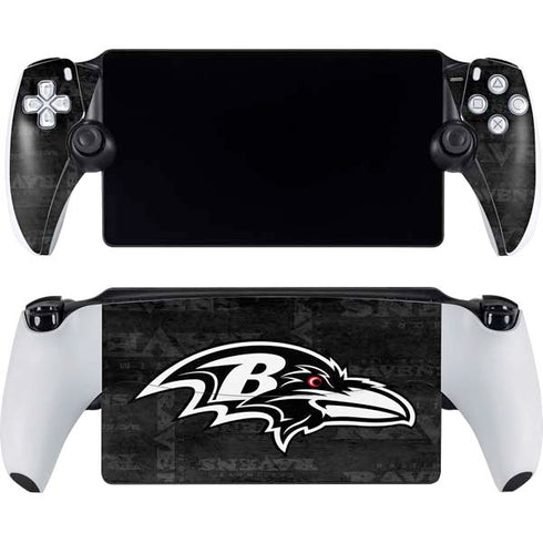 NFL Baltimore Ravens Black & White PlayStation Portal Remote Player Skin