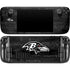 NFL Baltimore Ravens Black & White Steam Deck Handheld Gaming Computer Skin