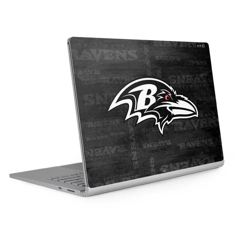 NFL Baltimore Ravens Black & White Surface Book 2 15in Skin