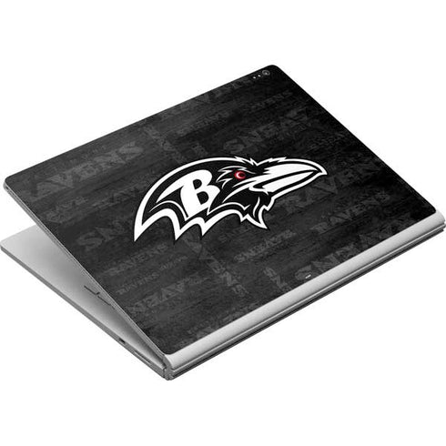 NFL Baltimore Ravens Black & White Surface Book Skin