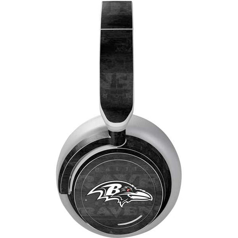 NFL Baltimore Ravens Black & White Surface Headphones Skin