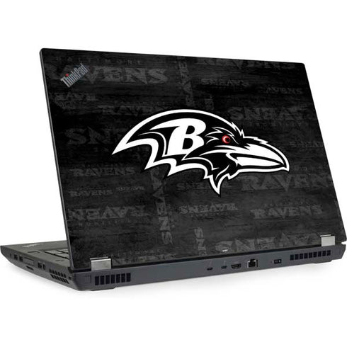 NFL Baltimore Ravens Black & White Lenovo ThinkPad Skin
