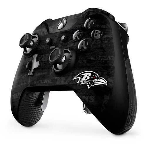 NFL Baltimore Ravens Black & White Xbox One Elite Controller Skin