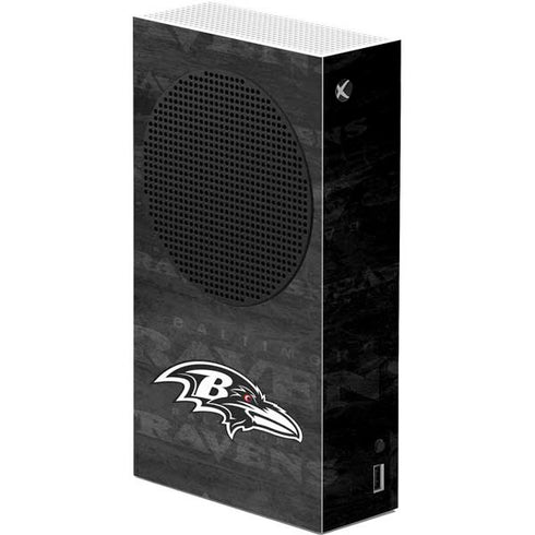 NFL Baltimore Ravens Black & White Xbox Series S Console Skin