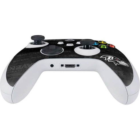 NFL Baltimore Ravens Black & White Xbox Series S Controller Skin
