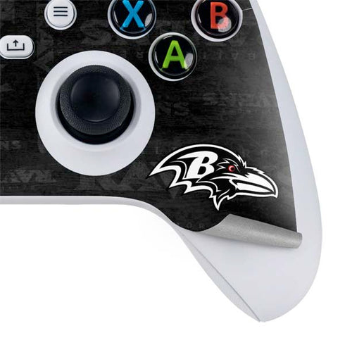 NFL Baltimore Ravens Black & White Xbox Series S Controller Skin