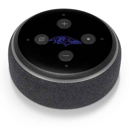 NFL Baltimore Ravens Black Performance Series Amazon Echo Dot Skin
