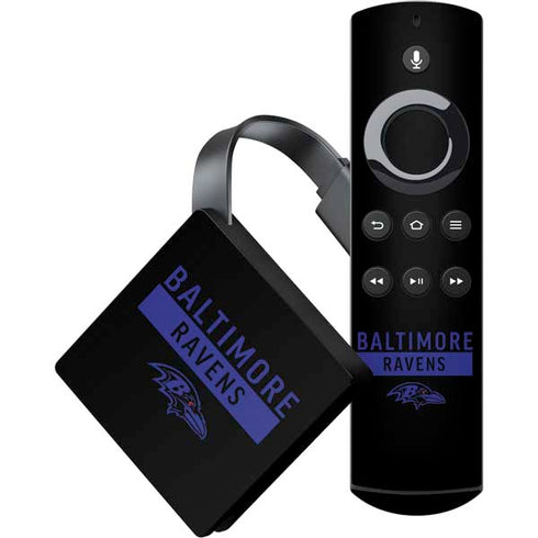 NFL Baltimore Ravens Black Performance Series Amazon Fire TV Skin