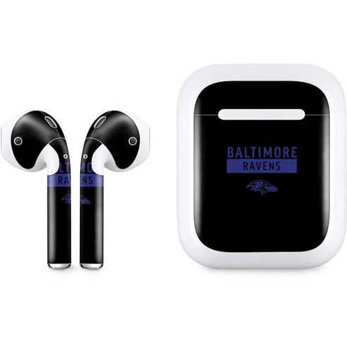 NFL Baltimore Ravens Black Performance Series Apple AirPods Skin