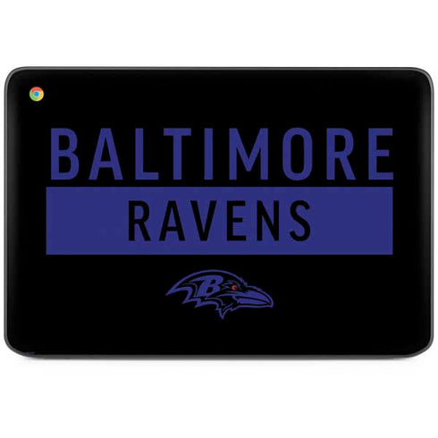 NFL Baltimore Ravens Black Performance Series HP Chromebook Skin
