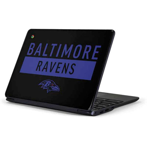 NFL Baltimore Ravens Black Performance Series Samsung Chromebook Skin