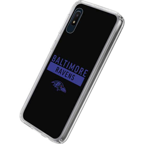 NFL Baltimore Ravens Black Performance Series Galaxy A10e Clear Case