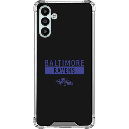 NFL Baltimore Ravens Black Performance Series Galaxy A13 5G Clear Case