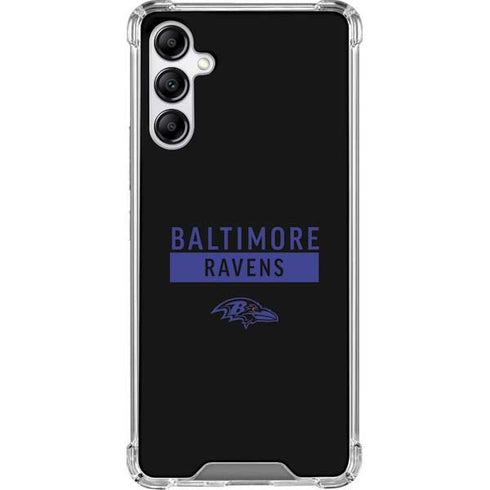 NFL Baltimore Ravens Black Performance Series Galaxy A14 5G Clear Case