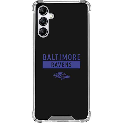 NFL Baltimore Ravens Black Performance Series Galaxy A15 5G Clear Case