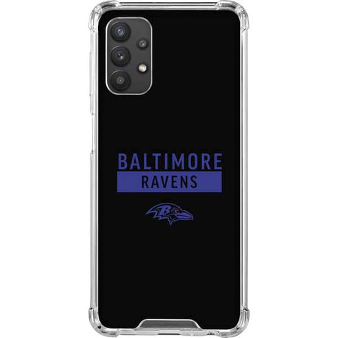 NFL Baltimore Ravens Black Performance Series Galaxy A32 5G Clear Case