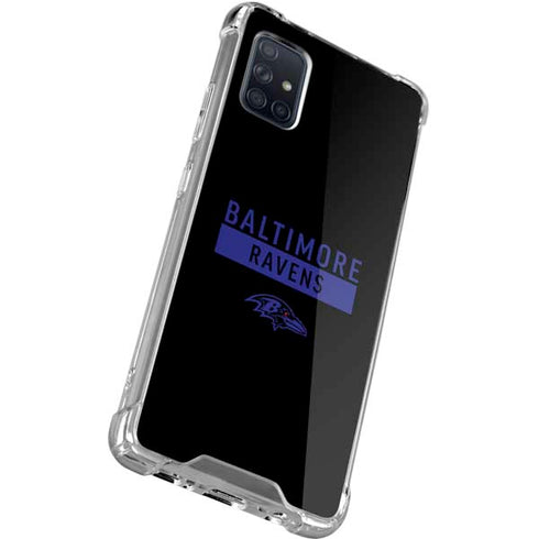 NFL Baltimore Ravens Black Performance Series Galaxy A51 5G Clear Case