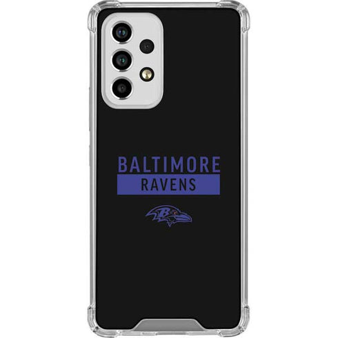 NFL Baltimore Ravens Black Performance Series Galaxy A53 5G Clear Case