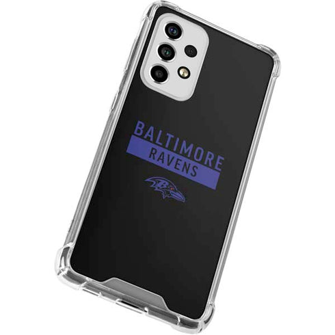 NFL Baltimore Ravens Black Performance Series Galaxy A53 5G Clear Case