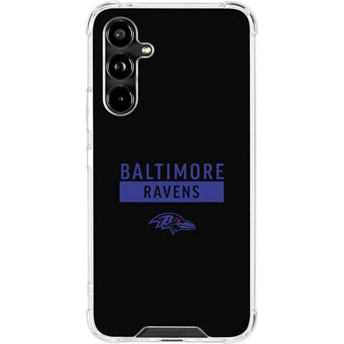 NFL Baltimore Ravens Black Performance Series Galaxy A54 5G Clear Case