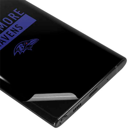 NFL Baltimore Ravens Black Performance Series Galaxy Note 10 Skin