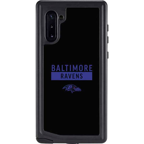 NFL Baltimore Ravens Black Performance Series Galaxy Note 10 Waterproof Case