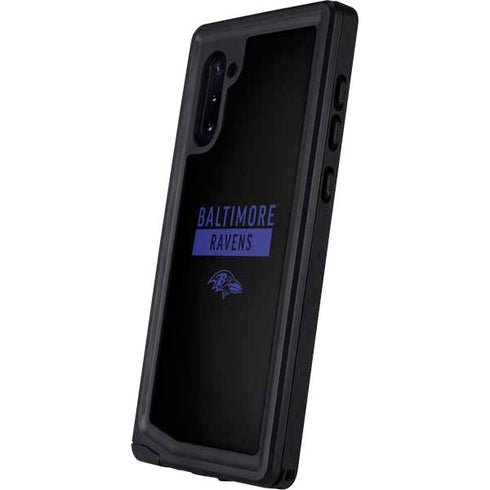 NFL Baltimore Ravens Black Performance Series Galaxy Note 10 Waterproof Case