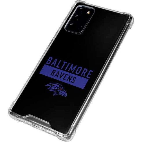 NFL Baltimore Ravens Black Performance Series Galaxy Note20 5G Clear Case