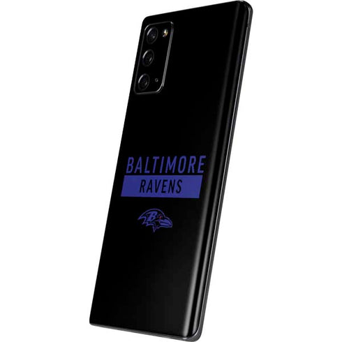 NFL Baltimore Ravens Black Performance Series Galaxy Note20 5G Skin
