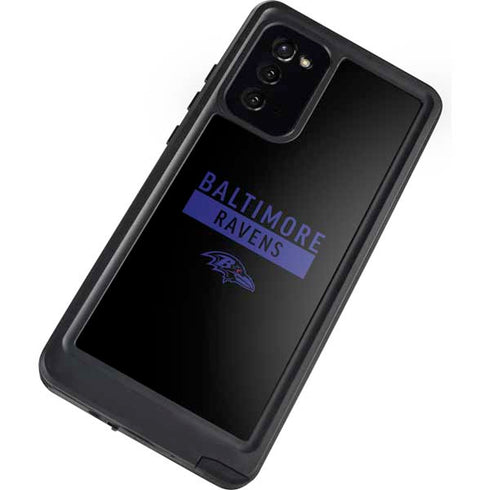 NFL Baltimore Ravens Black Performance Series Galaxy Note20 5G Waterproof Case