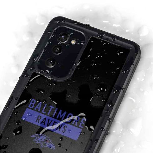 NFL Baltimore Ravens Black Performance Series Galaxy Note20 5G Waterproof Case