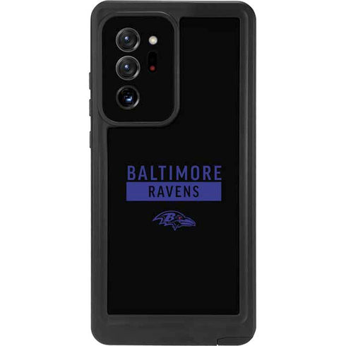 NFL Baltimore Ravens Black Performance Series Galaxy Note20 Ultra 5G Waterproof Case