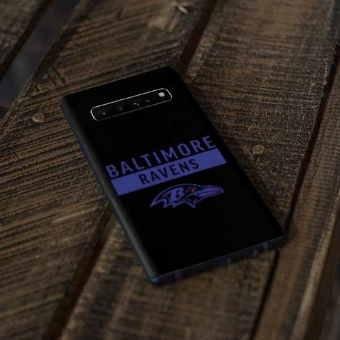 NFL Baltimore Ravens Black Performance Series Galaxy S10 Plus Skin