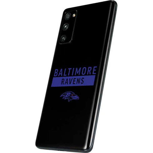 NFL Baltimore Ravens Black Performance Series Galaxy S20 Fan Edition Skin