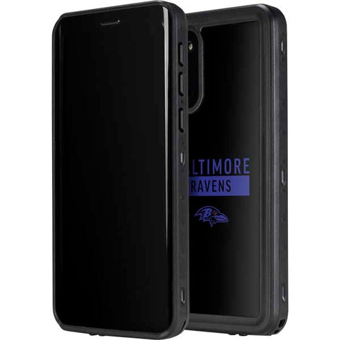 NFL Baltimore Ravens Black Performance Series Galaxy S20 Plus Waterproof Case