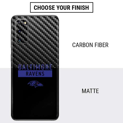 NFL Baltimore Ravens Black Performance Series Galaxy S20 Skin