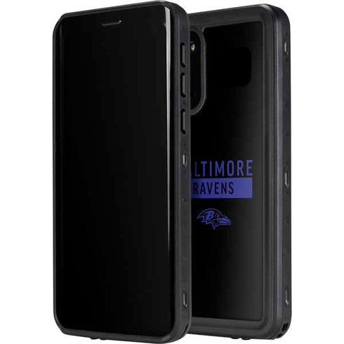 NFL Baltimore Ravens Black Performance Series Galaxy S20 Waterproof Case