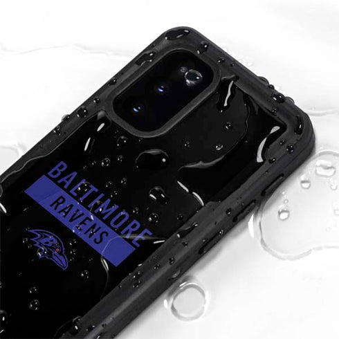 NFL Baltimore Ravens Black Performance Series Galaxy S20 Waterproof Case