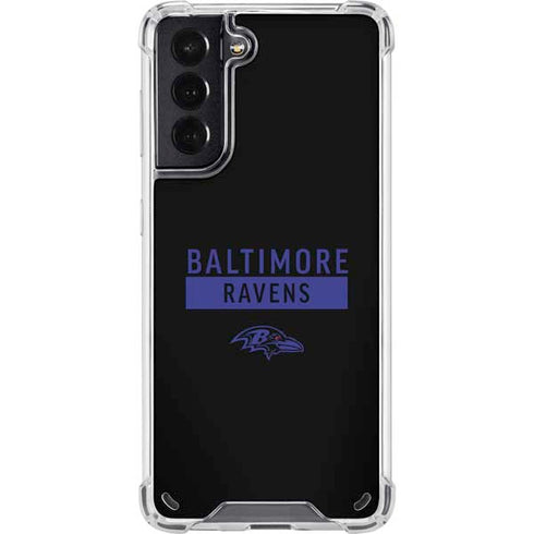 NFL Baltimore Ravens Black Performance Series Galaxy S21 5G Clear Case