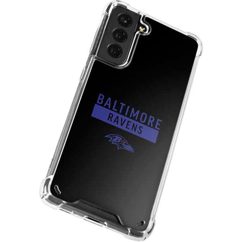 NFL Baltimore Ravens Black Performance Series Galaxy S21 5G Clear Case