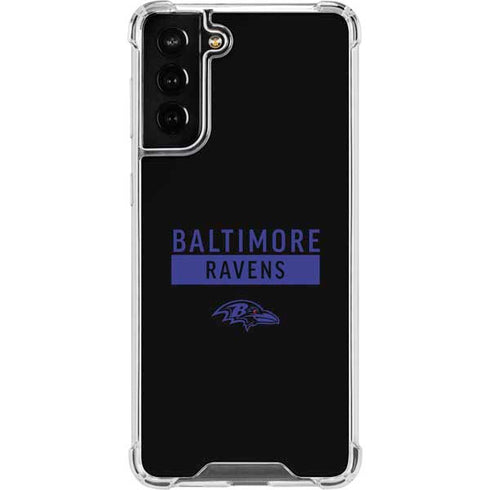 NFL Baltimore Ravens Black Performance Series Galaxy S22 Plus Clear Case
