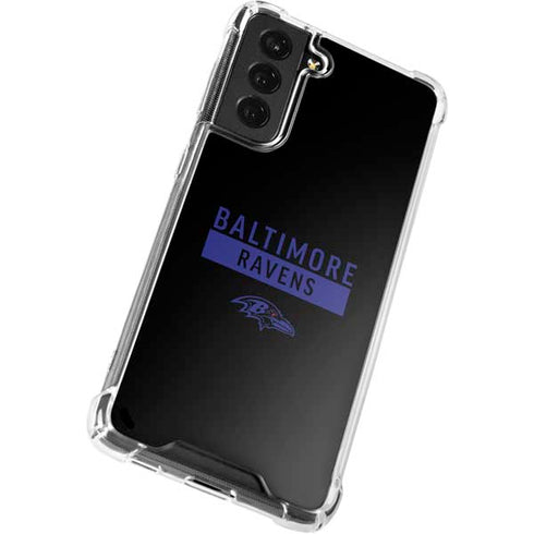 NFL Baltimore Ravens Black Performance Series Galaxy S22 Plus Clear Case
