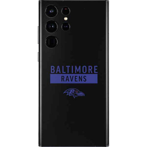 NFL Baltimore Ravens Black Performance Series Galaxy S22 Ultra Skin