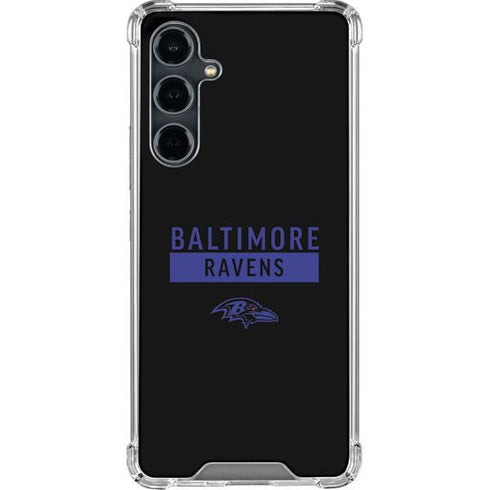 NFL Baltimore Ravens Black Performance Series Galaxy S23 FE Clear Case
