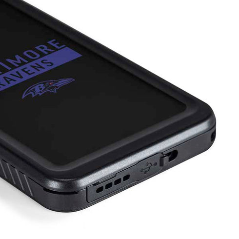 NFL Baltimore Ravens Black Performance Series Galaxy S23 Plus Waterproof Case